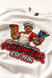 Brother Bruno Pizza Limited Edition T-shirt close up design detail